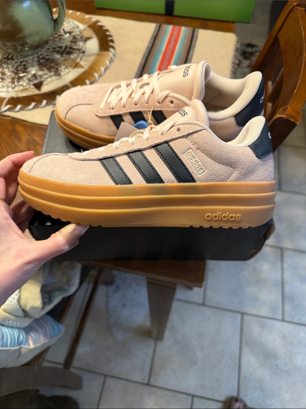 adidas Women's VL Court Bold Platform Casual Sneakers - Picture 6 of 7